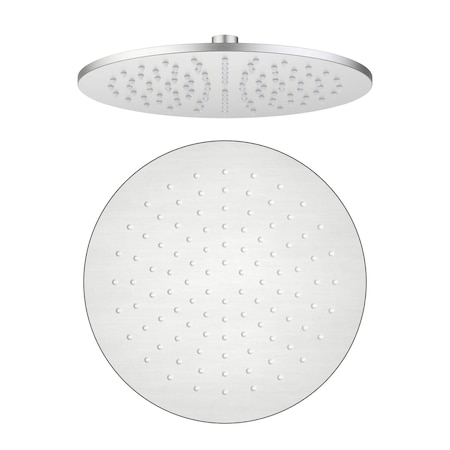 Kibi Circular 10 Metal Thin Profile Rain Shower Head 1.75 GPM - Brushed Nickel SH1002BN